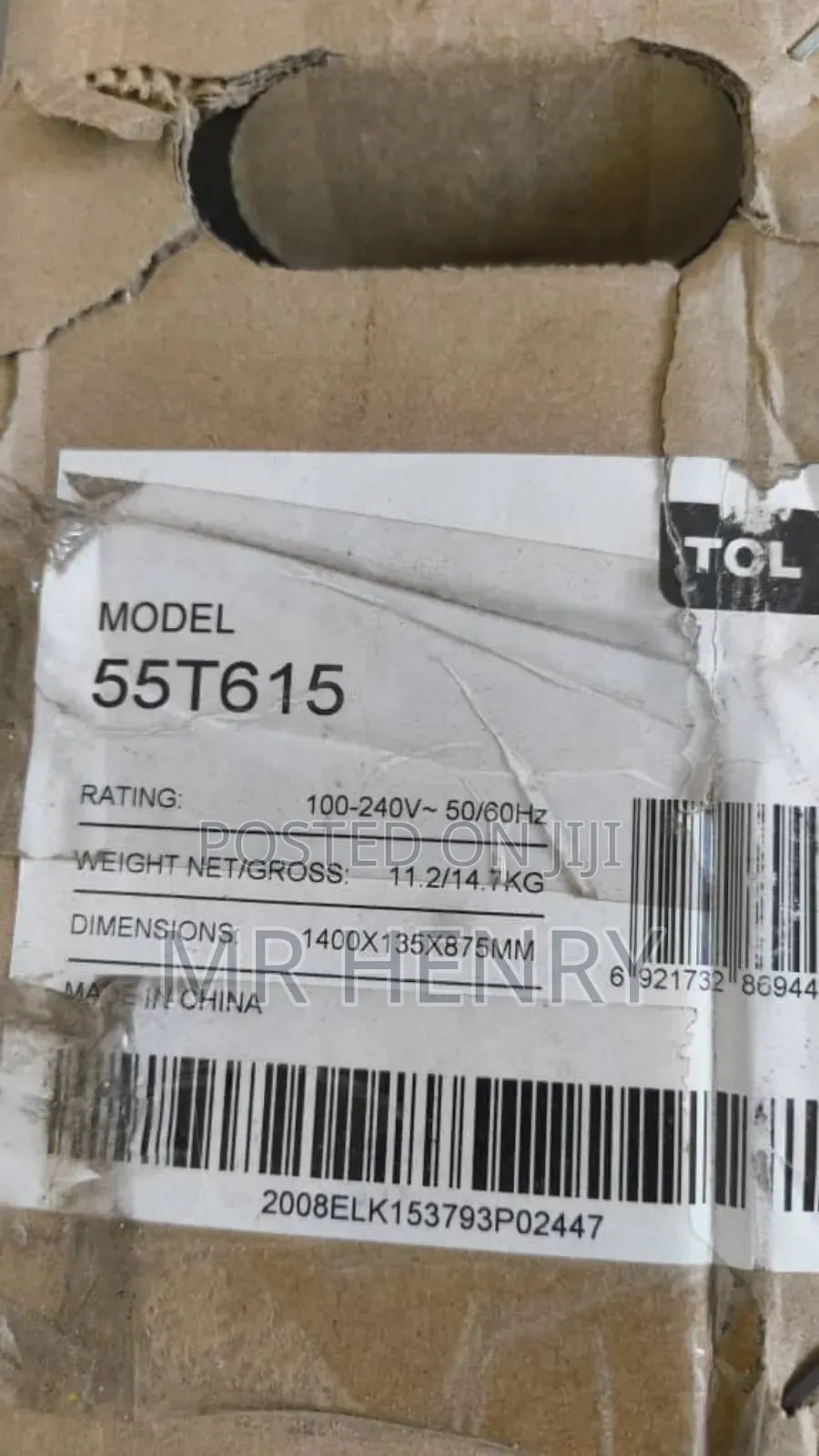 TCL 55t615 (55 Inch HDR Android TV)