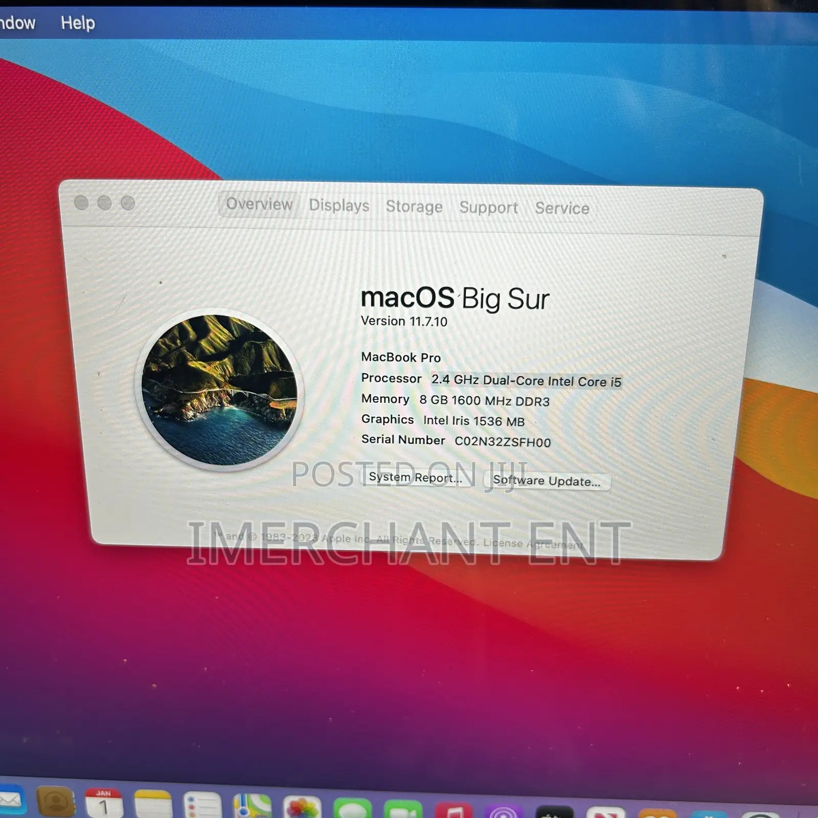 Laptop Apple MacBook Pro 2013 8GB Intel Core i5 SSD 128GB