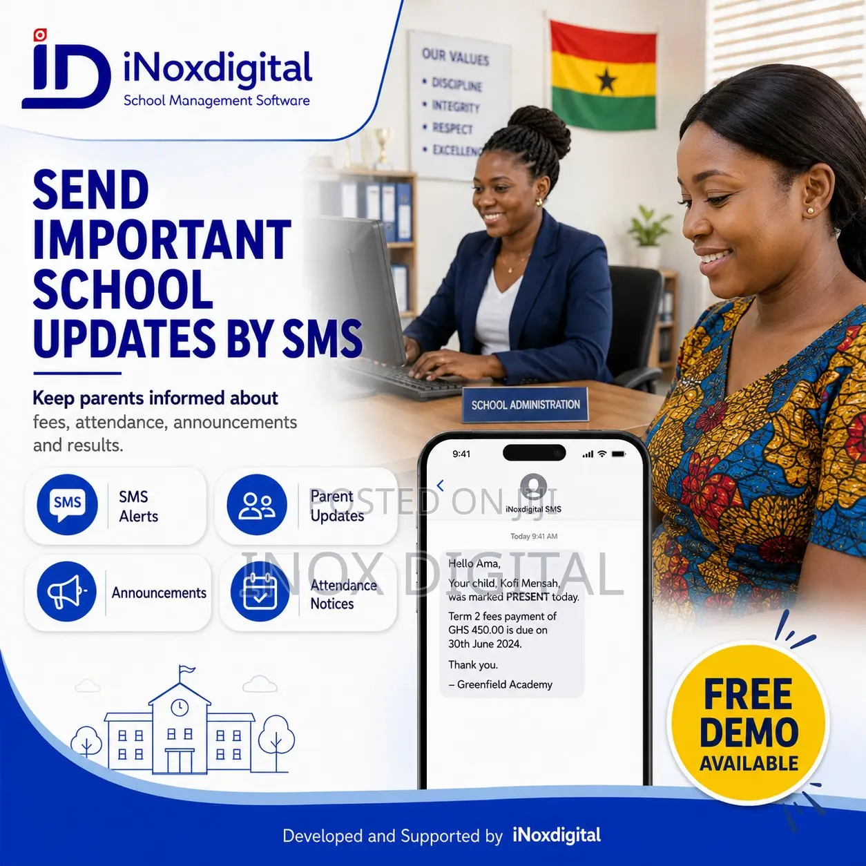 School Management Software for Fees, Results, Attendance SMS