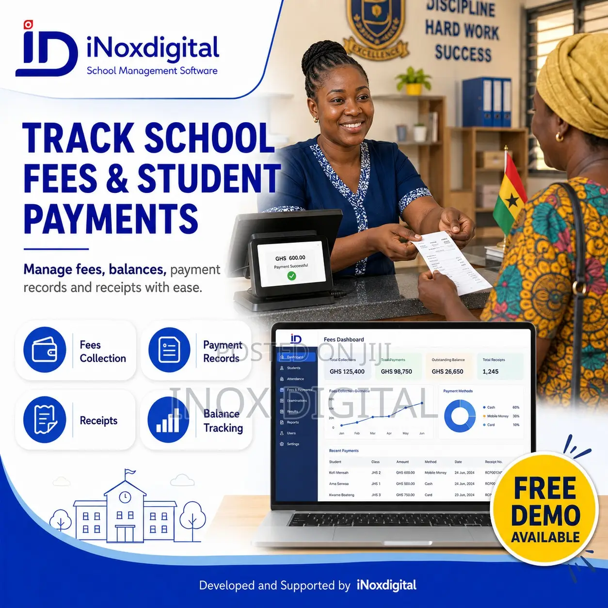 School Management Software for Fees, Results, Attendance SMS