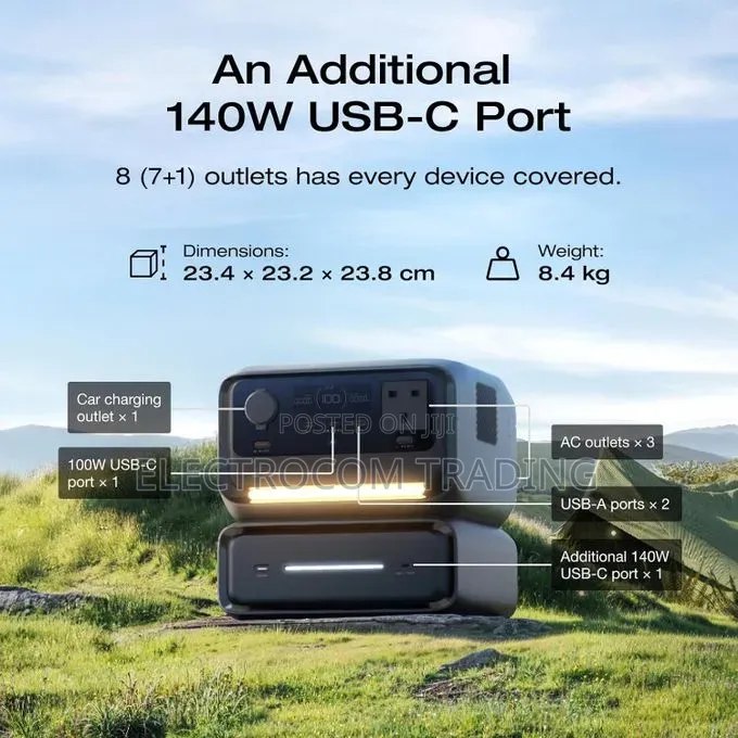 Ecoflow River 3 Max, 600w, 572wh LFP Battery, Portable Power Station