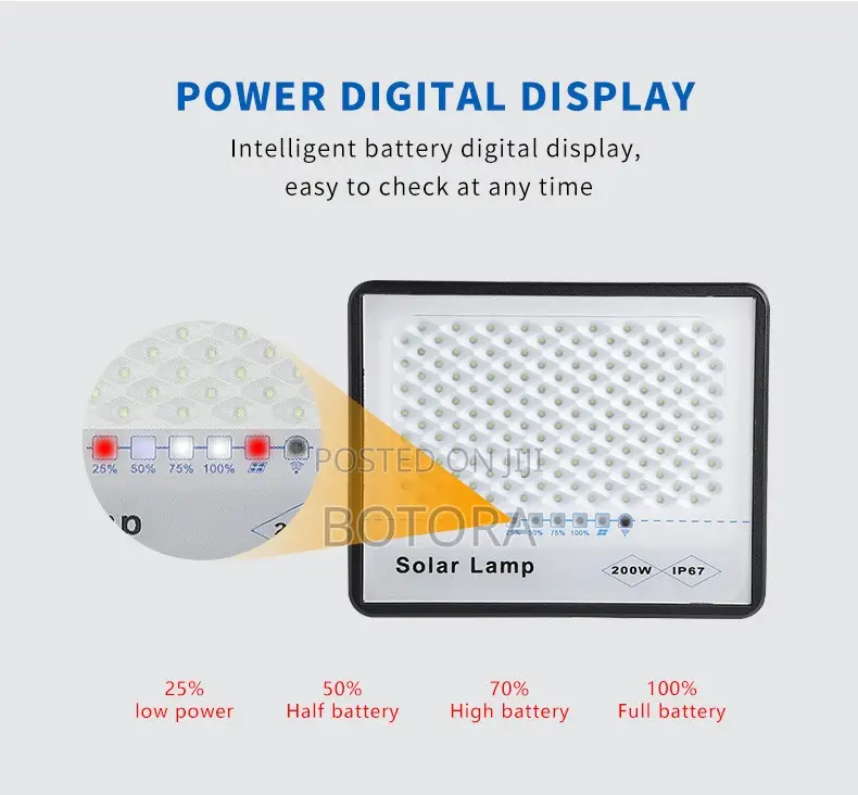 Led Solar Flood Light With Remote Control Portable Solar Panel