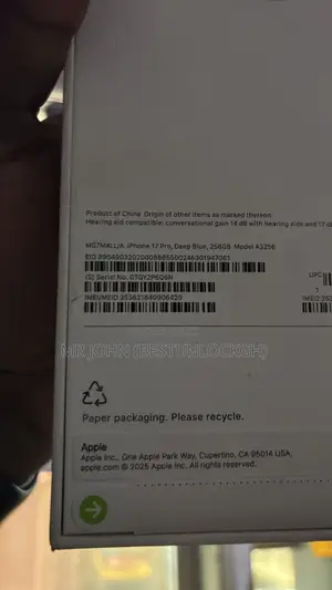 New Apple iPhone 17 Pro 256 GB Blue
