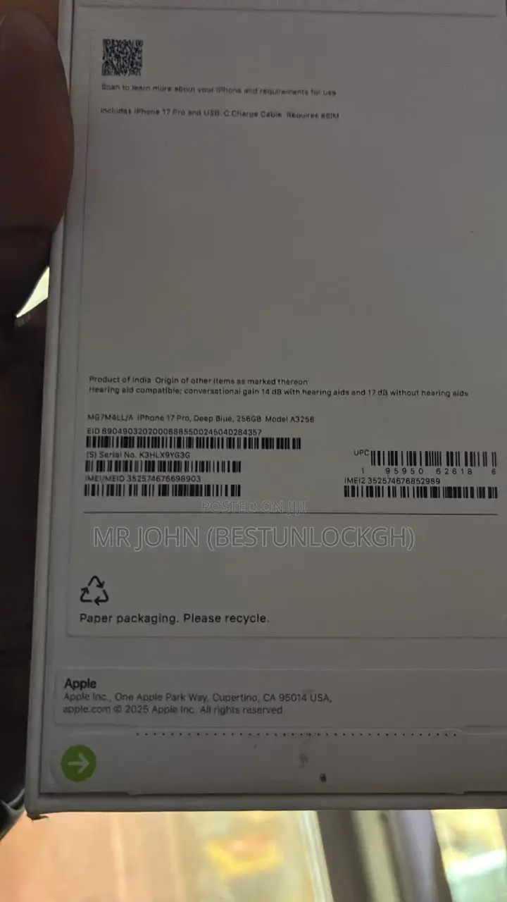 New Apple iPhone 17 Pro 256 GB Silver