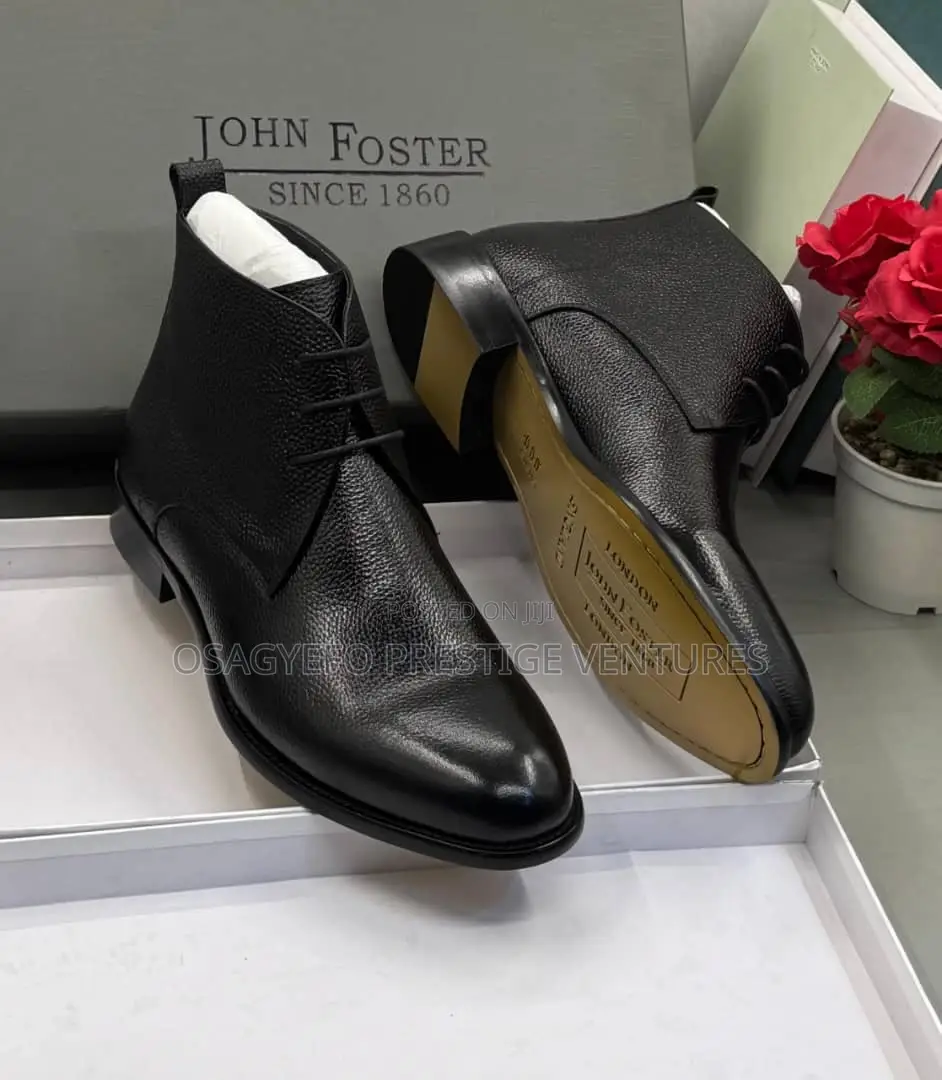 John Foster Men’S Premium Leather Chukka Boots