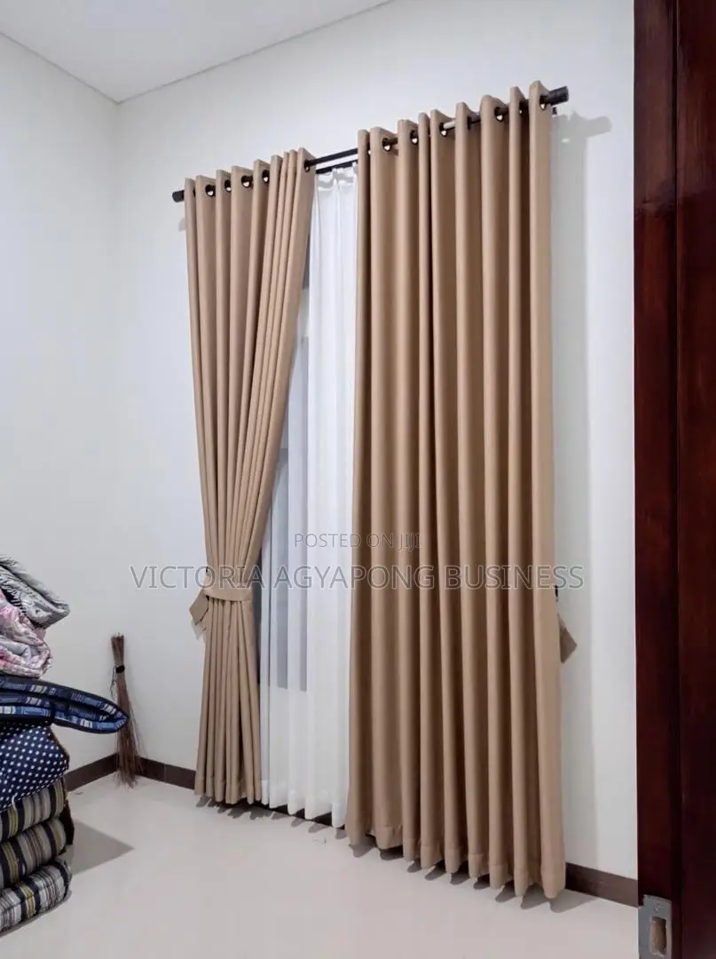 Cream Sunblock Curtains Available