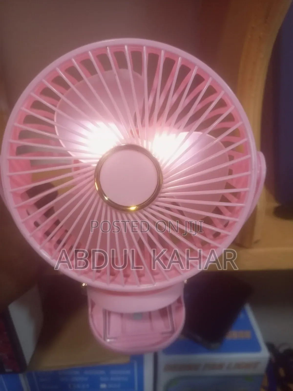 Rechargeable Clip Fan With Lights