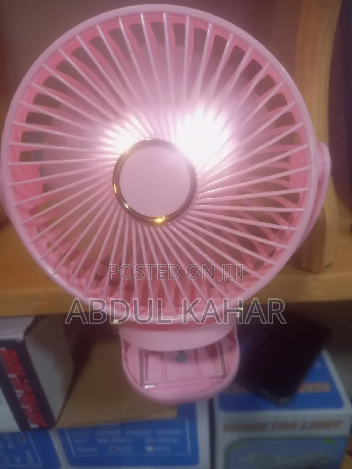Rechargeable Clip Fan With Lights