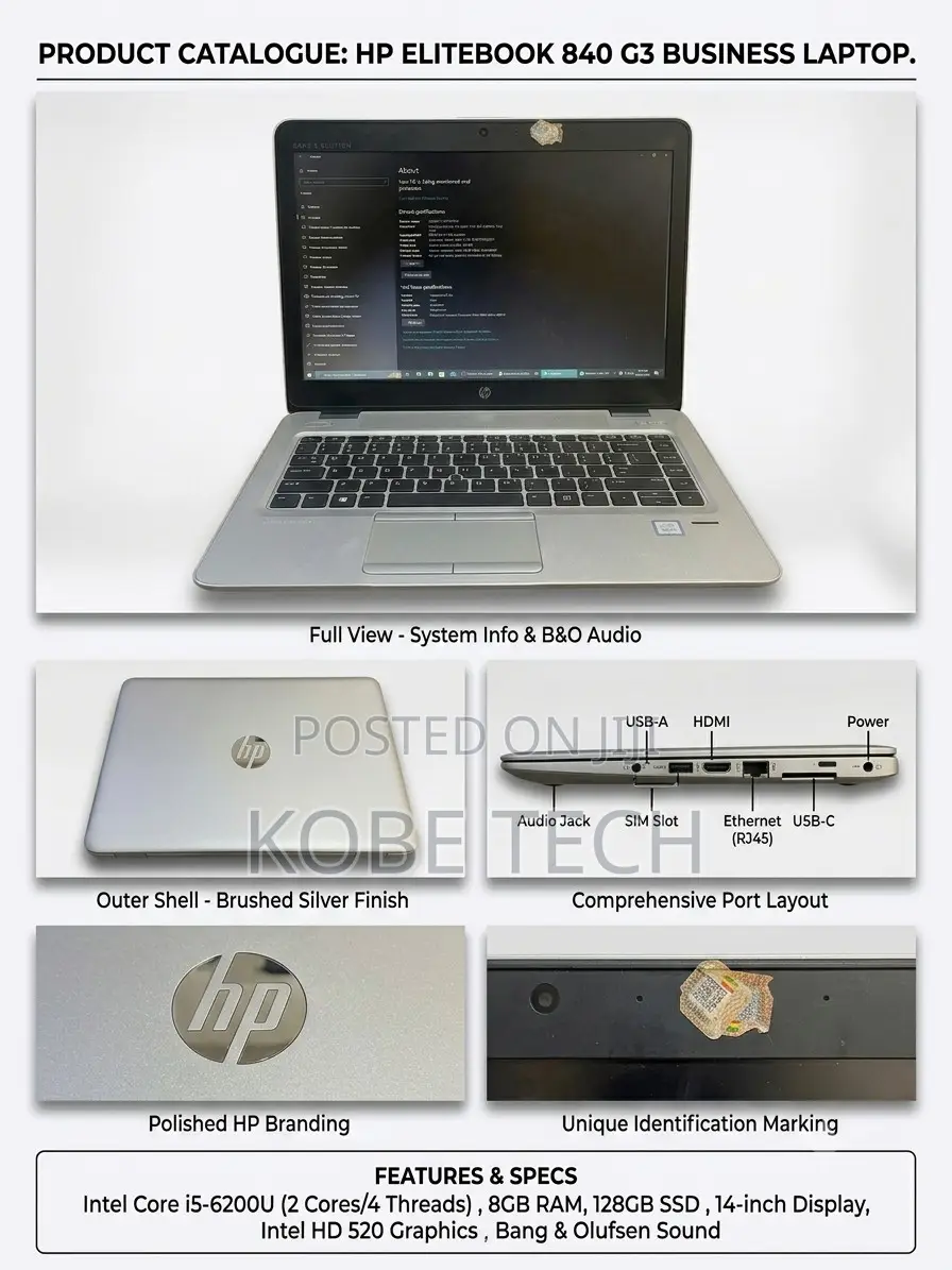 Laptop HP EliteBook 840 G3 8GB Intel Core i5 SSD 128GB