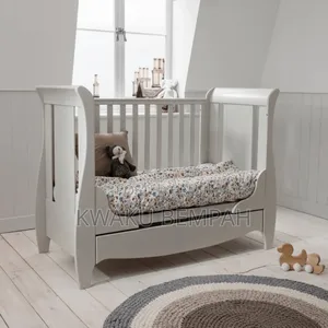 Sleigh Baby's Cot Bed With Drawer