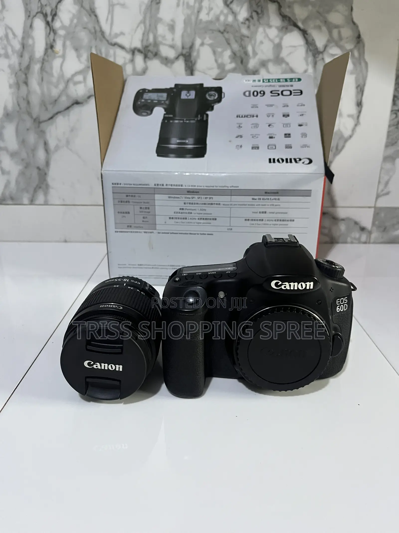 Title: Canon Eos 60d DSLR Camera + 18–55mm Lens + Sd Card