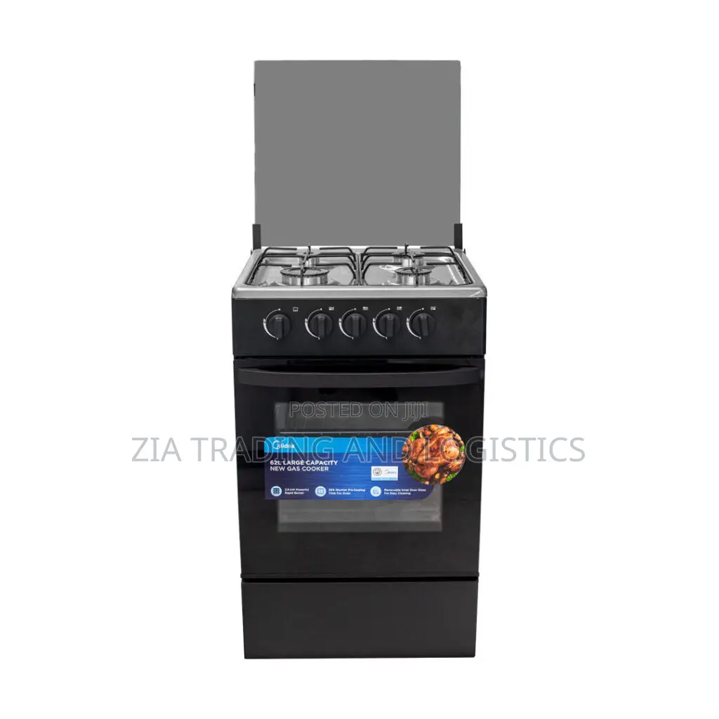 50 × 50 Midea Black Mirror 4 Burner Gas Cooker (Sp5055t082-B)