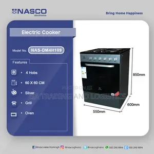 Nasco 4 Burner Electric Hob With Oven