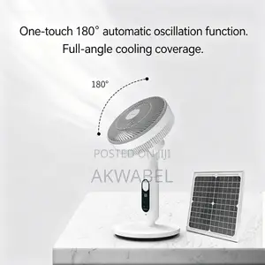 30w Rechargeable Solar 5-Speed Circulation Fan | Floor Desk Fan
