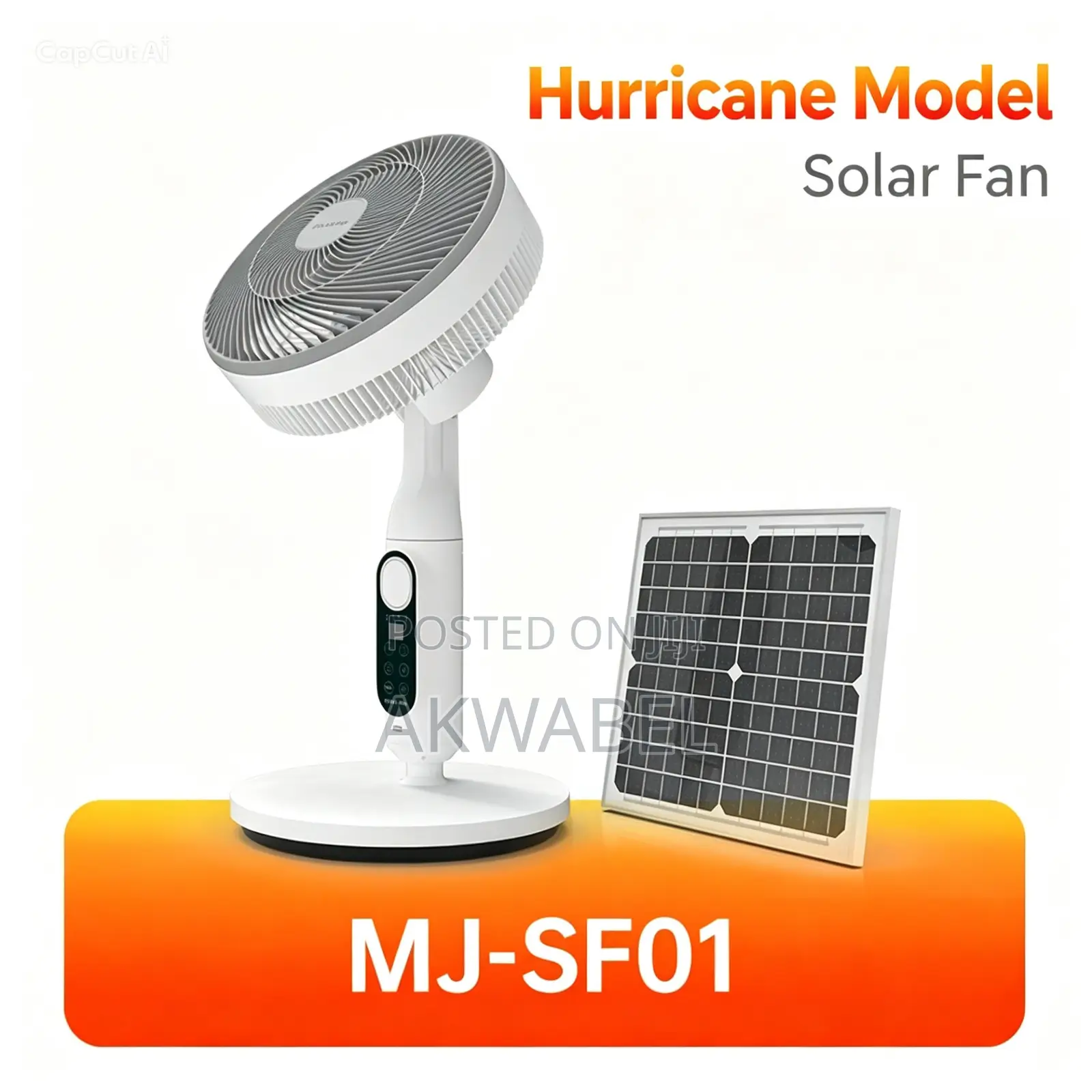 30w Rechargeable Solar 5-Speed Circulation Fan | Floor Desk Fan