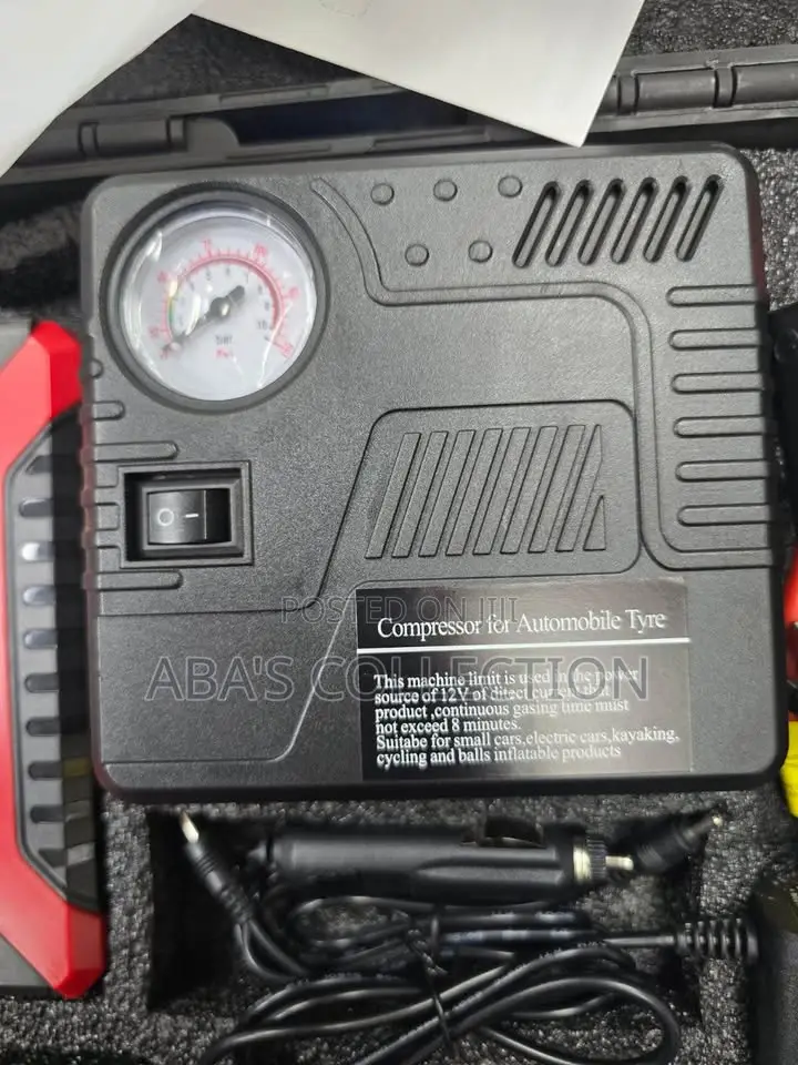 Car Emergency Kit 4-in-1 (Tire Inflator, Jump Starter, Power Bank)