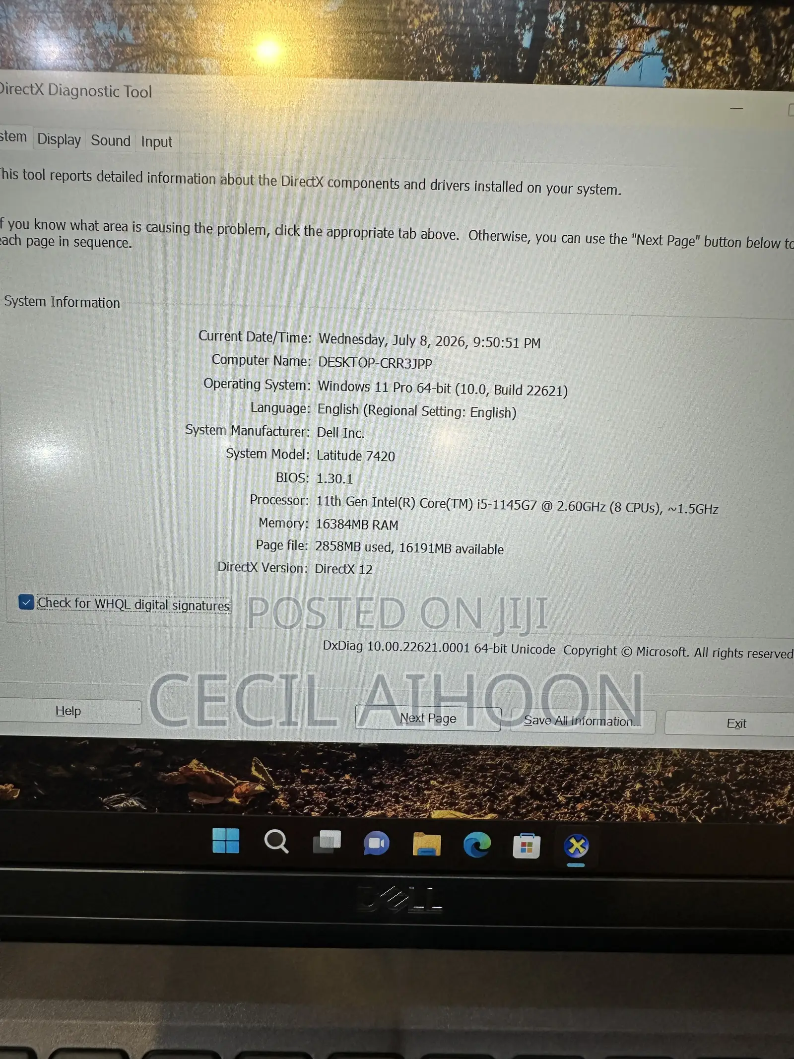 Laptop Dell Latitude 7420 16GB Intel Core i5 SSD 256GB