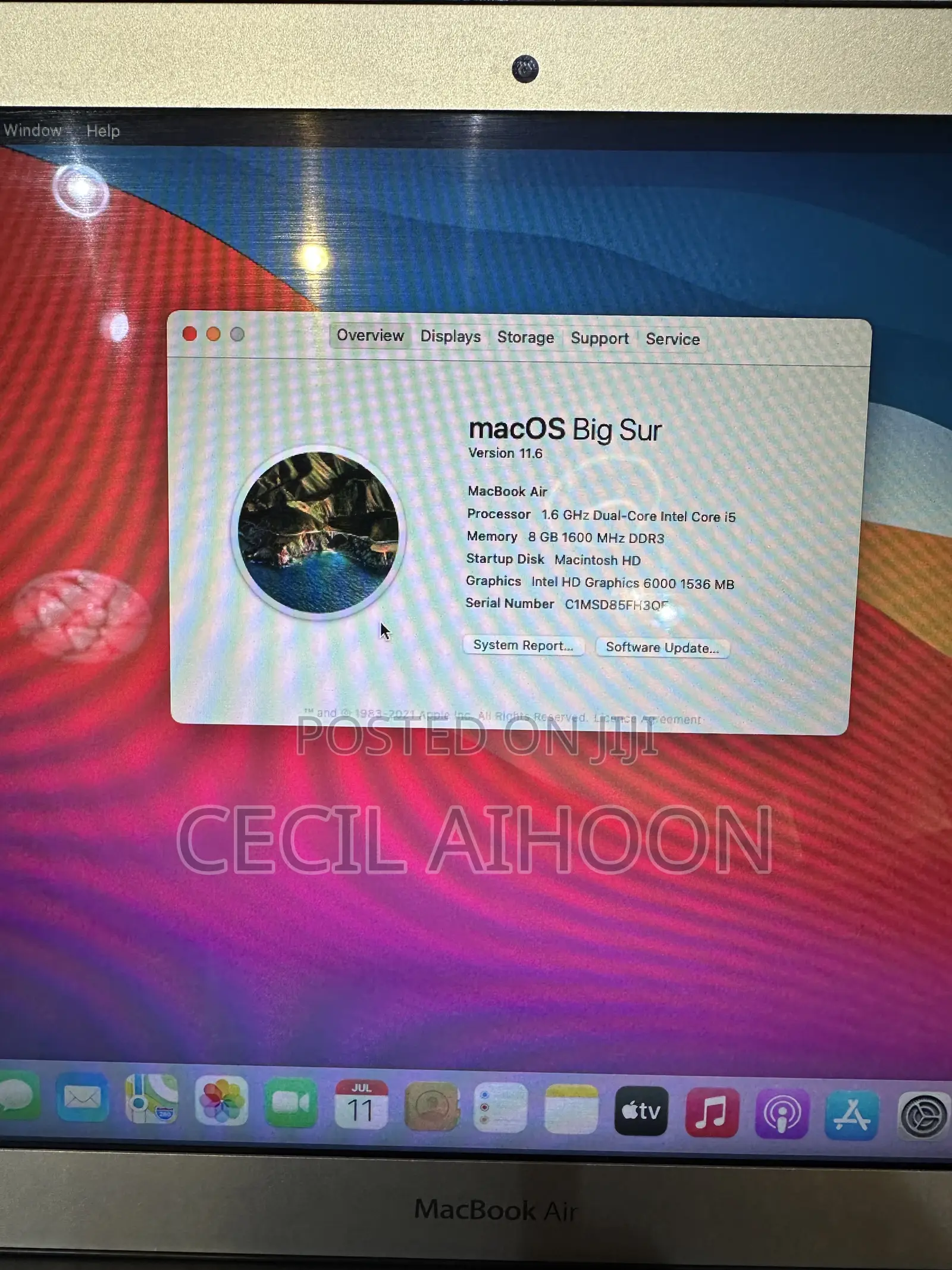 Laptop Apple MacBook Air 2015 8GB Intel Core i5 SSD 256GB
