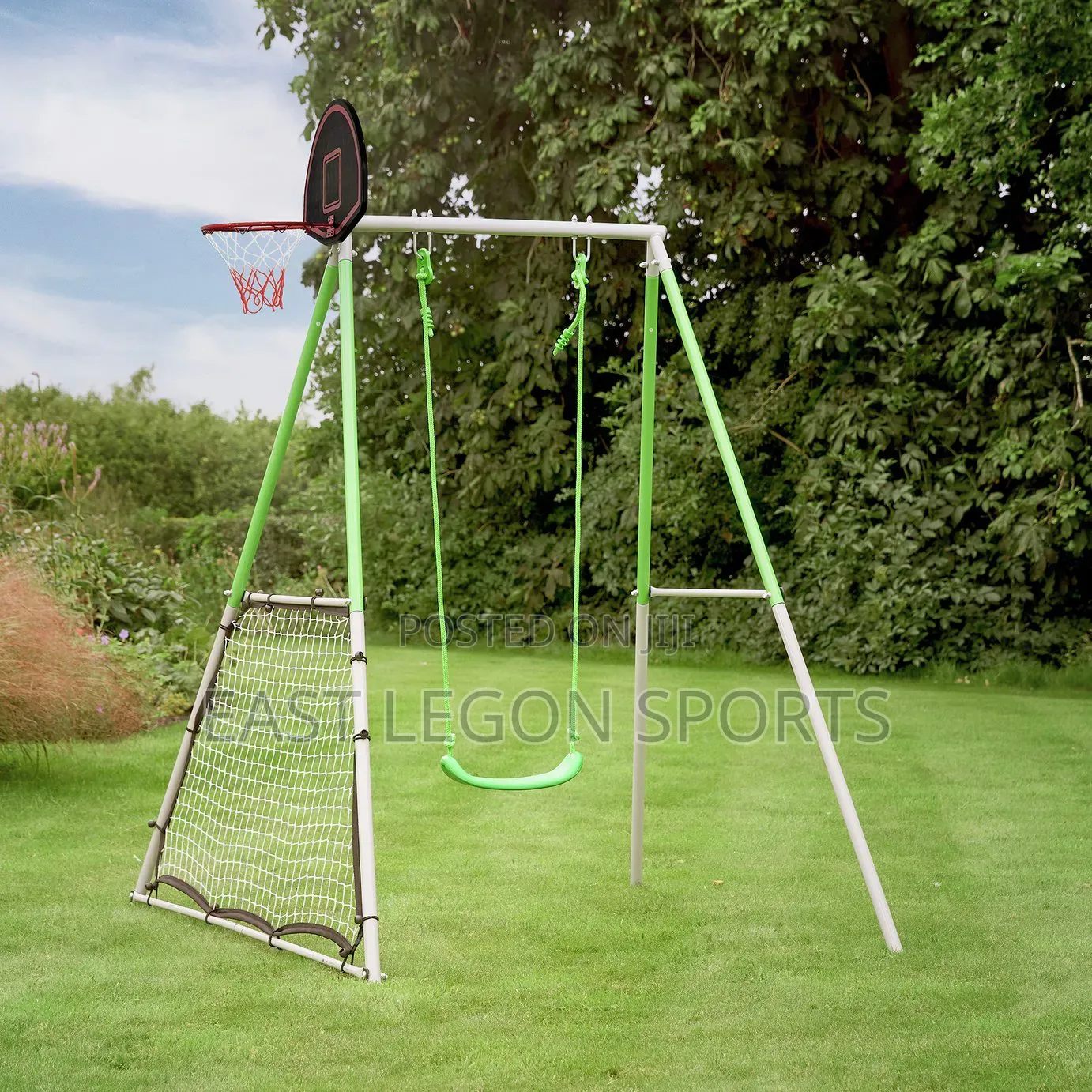Swing 3 in 1 Basketball Hoop Football Goal Seesaw Net