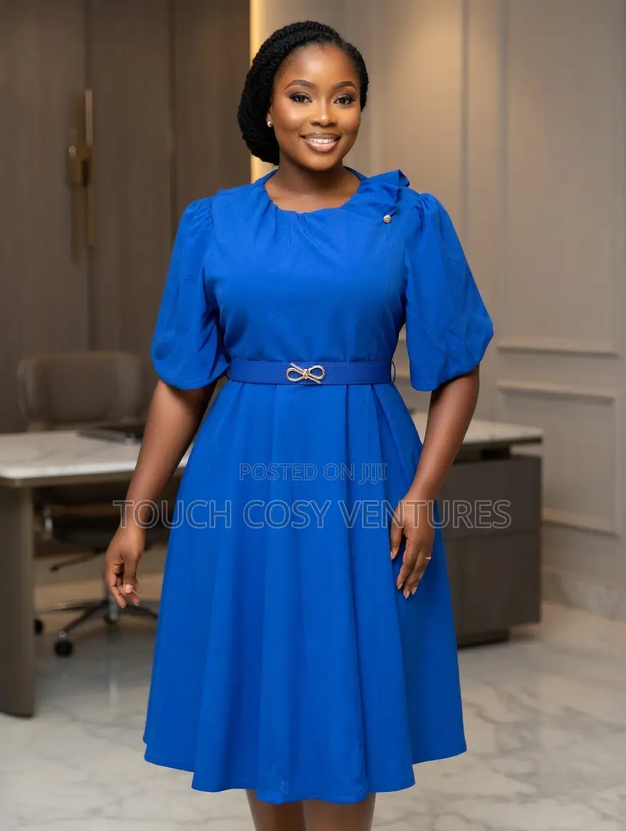 Royal Blue Bow Belle Dress (M,L,Xl)
