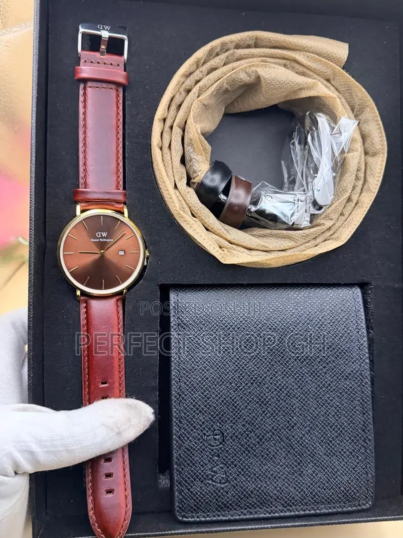 Luxury Dw Watch, Belt Wallet Gift Set