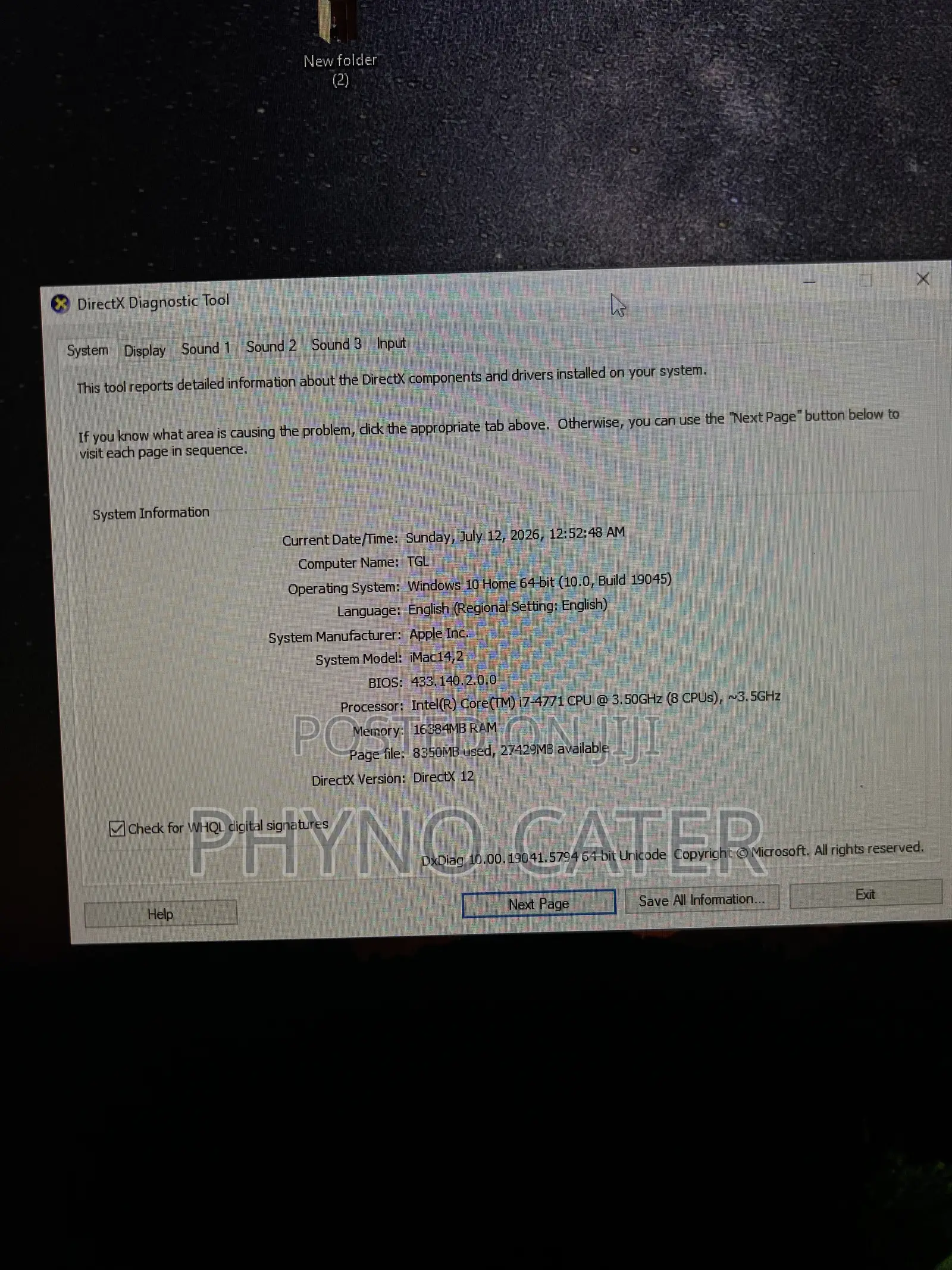 Desktop Computer Apple iMac 16GB Intel Core i7 HDD 1T