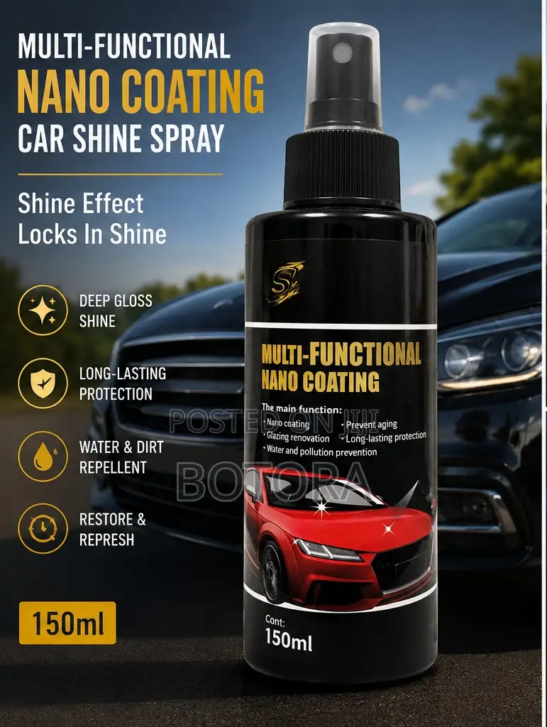 Multi-Functional Nano Coating Car Shine Spray 150ml -Gloss Finish