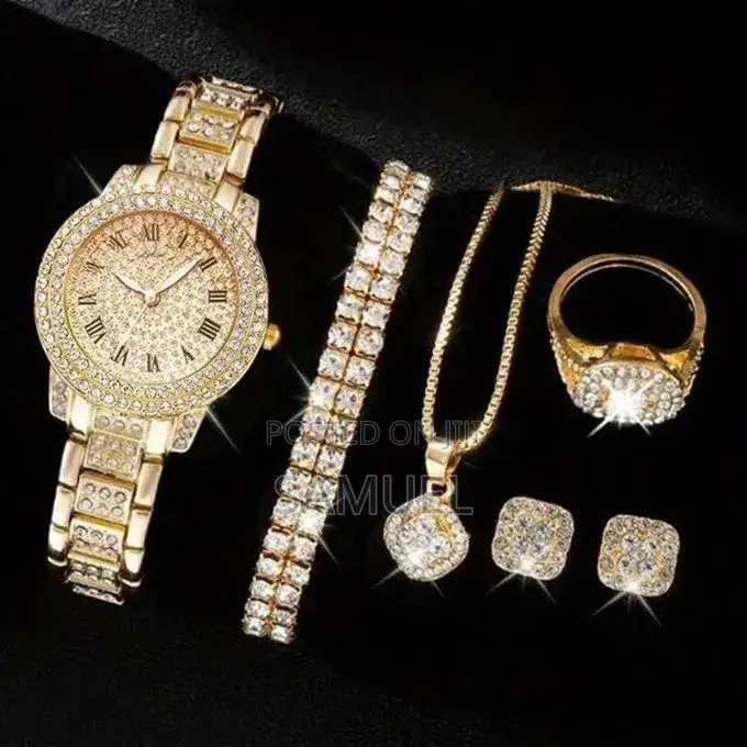 Gold 5-in-1 Jewelry Set for Men