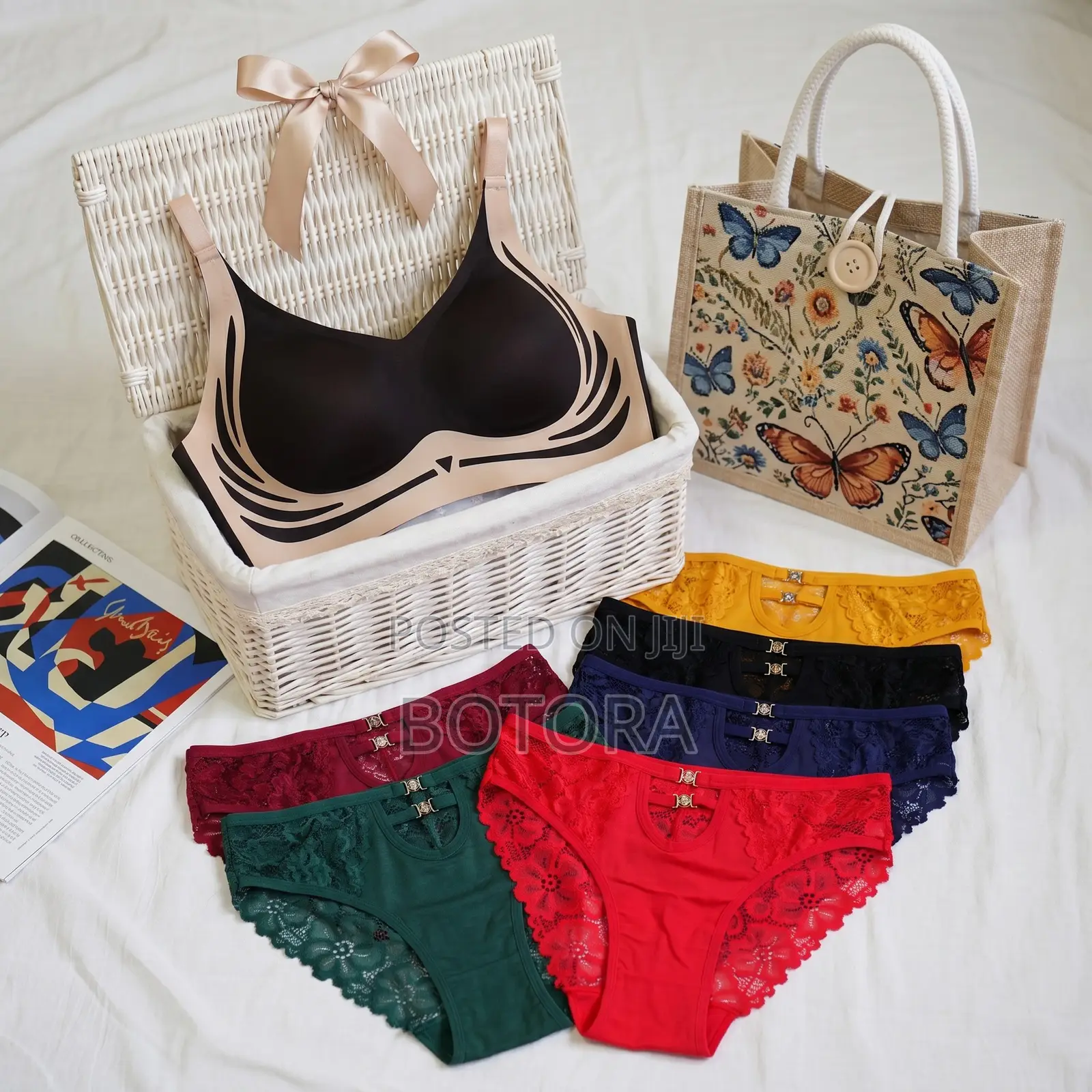 Women’S Wire-Free Bra With Free Tote Bag – Removable Pads