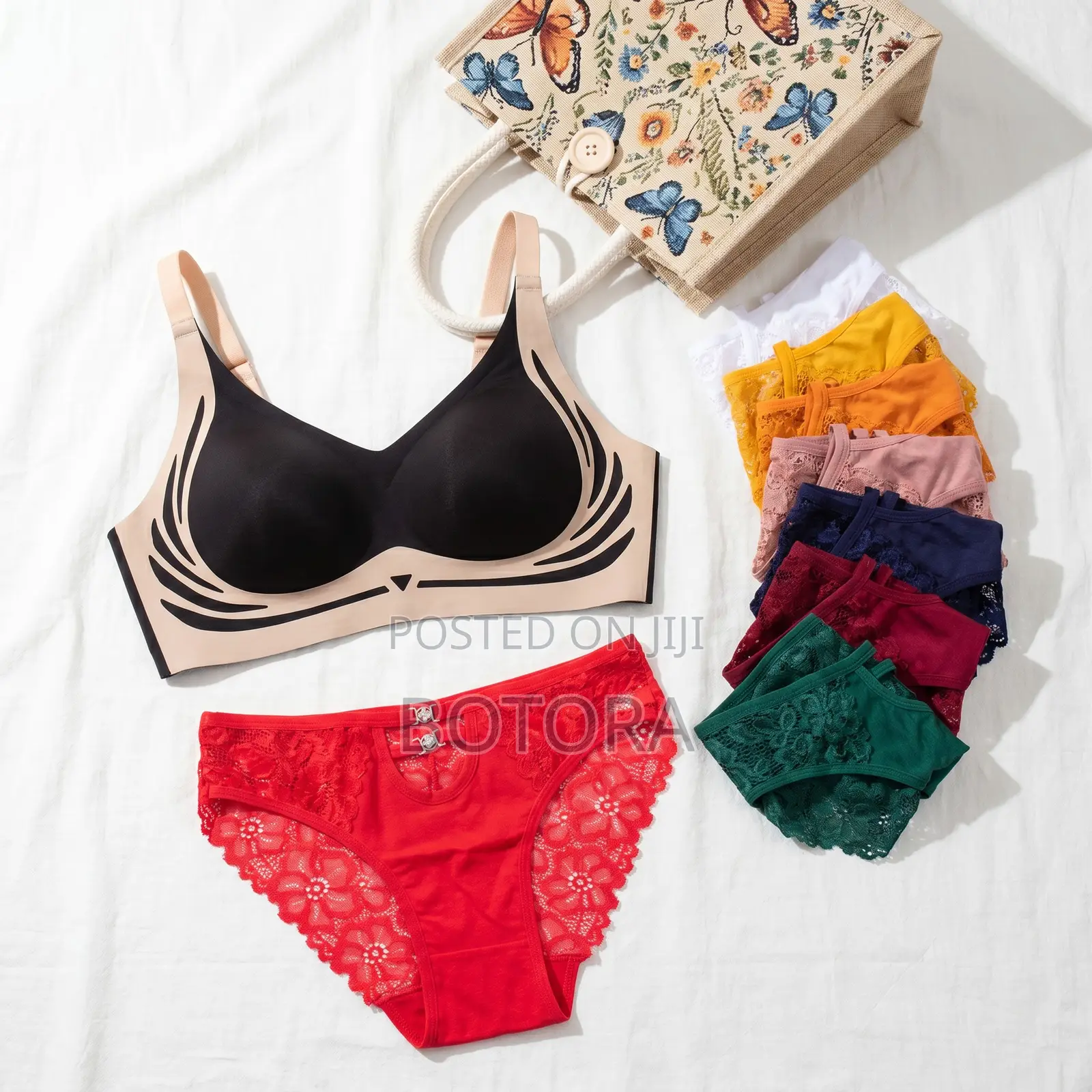 Women’S Wire-Free Bra With Free Tote Bag – Removable Pads