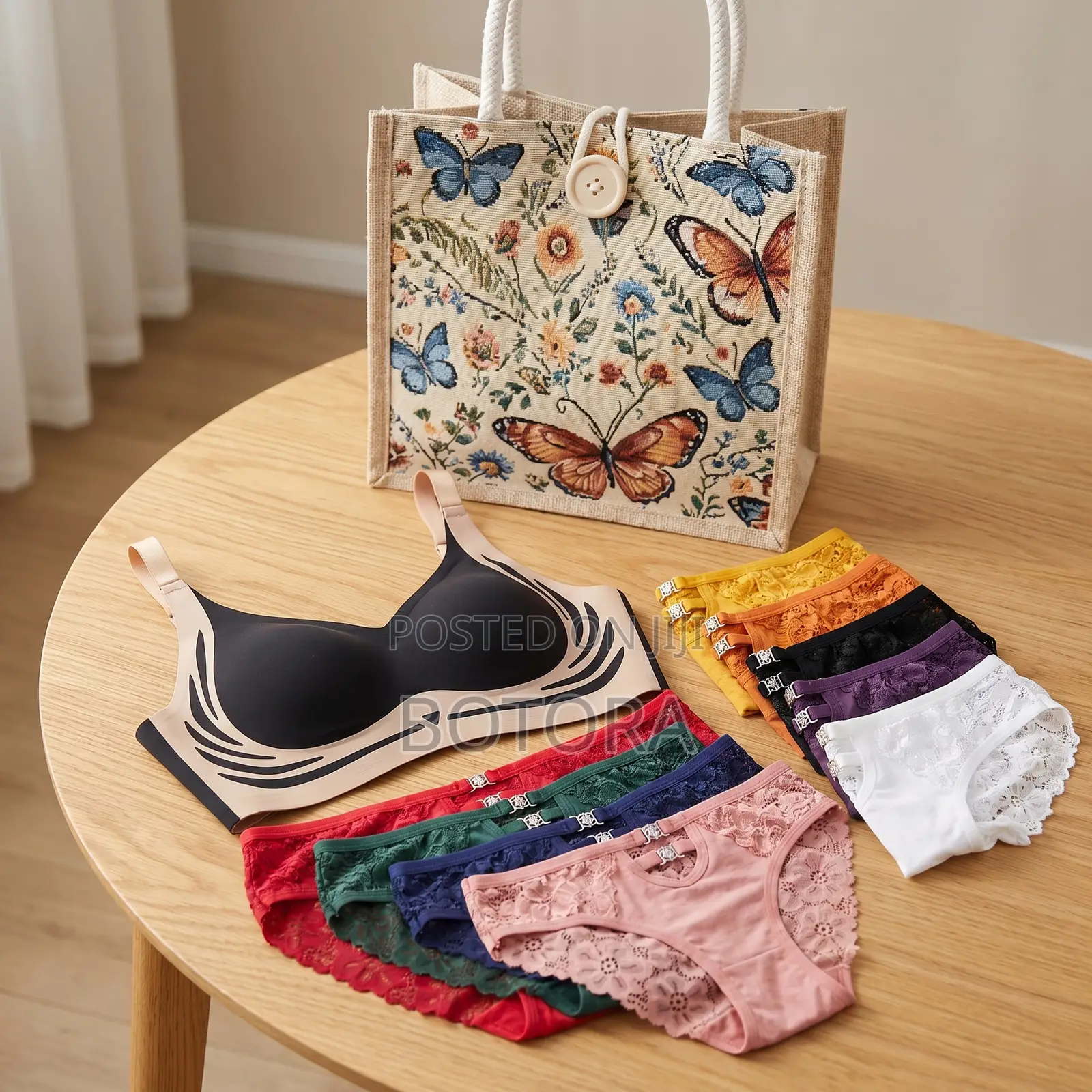 Women’S Wire-Free Bra With Free Tote Bag – Removable Pads