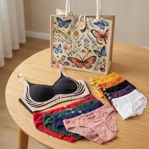 Women’S Wire-Free Bra With Free Tote Bag – Removable Pads