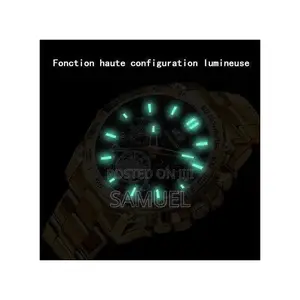 Men’S Business Tourbillon Watch – Steel Band, Gold Finish (Gift Set)