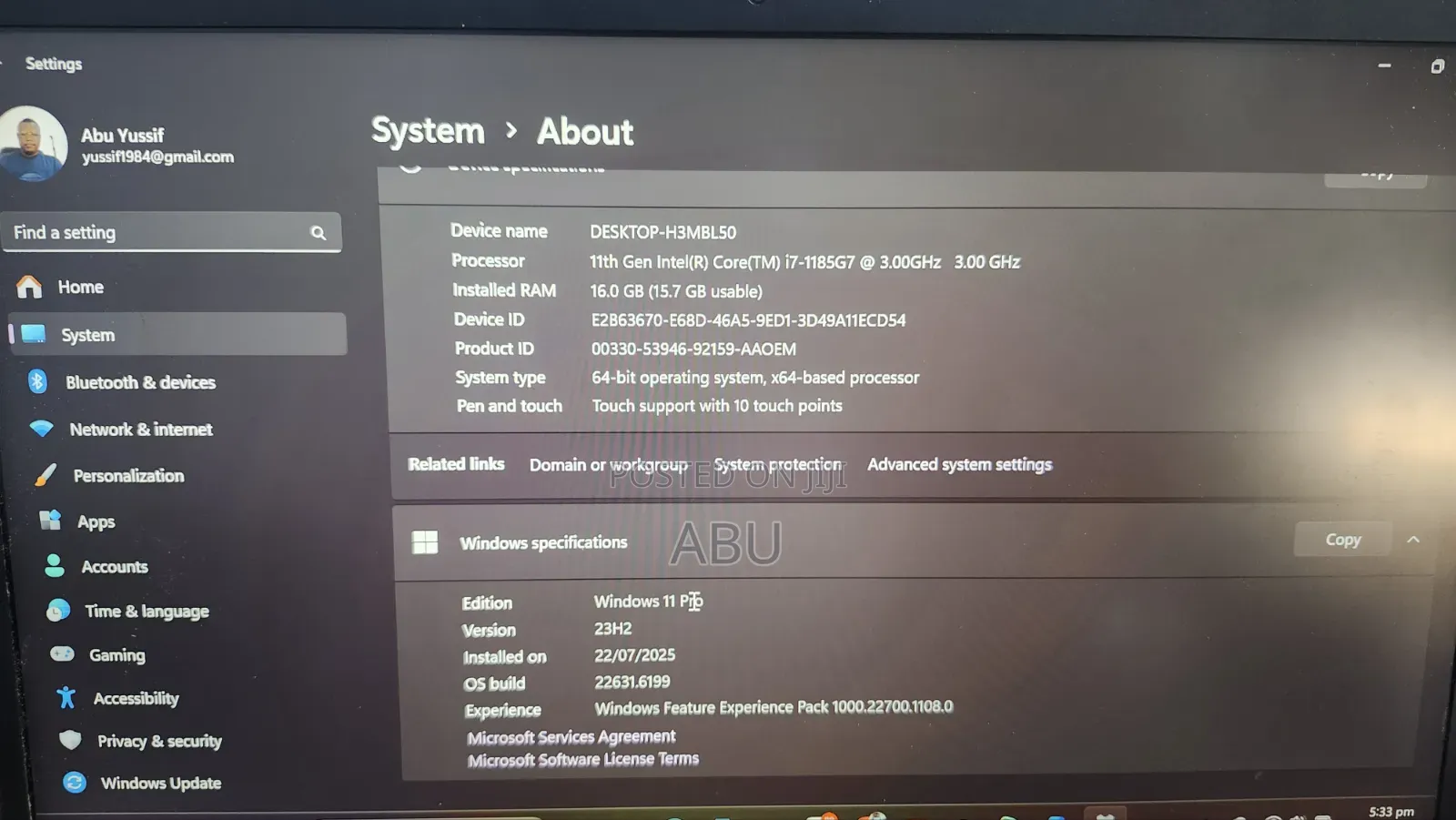 Laptop Lenovo ThinkPad T14s Gen 2 16GB Intel Core i7 SSD 512GB