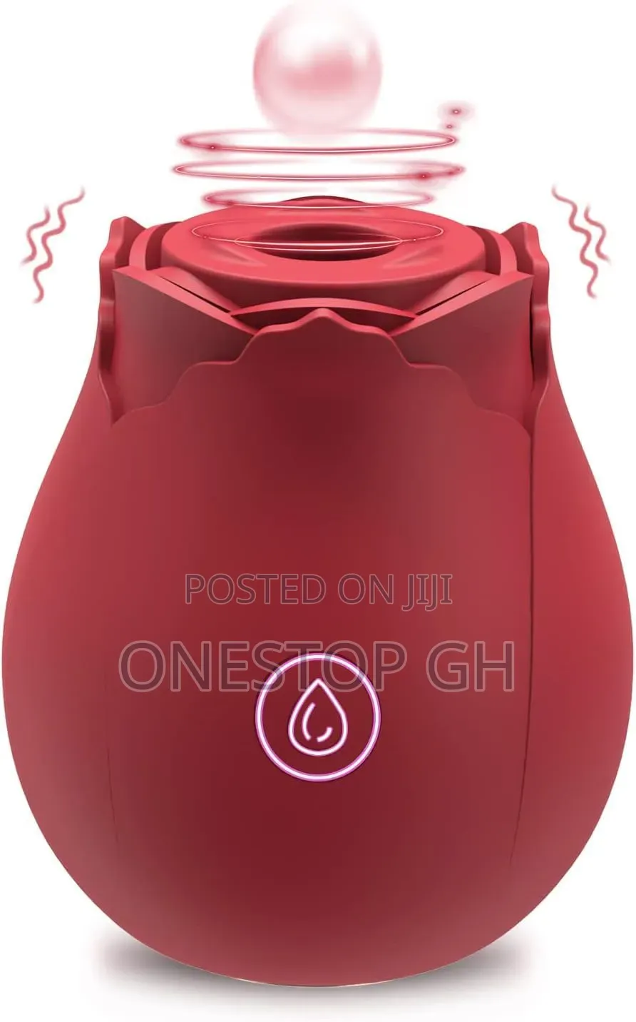 "Rose Sucking Vibrator Featuring 10 Stimulation Modes