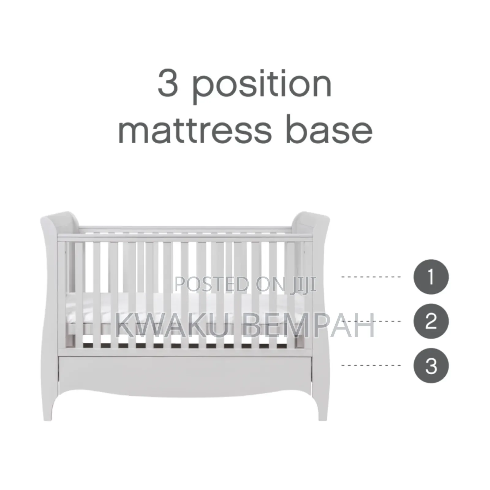 Sleigh Baby's Cot Bed With Drawer