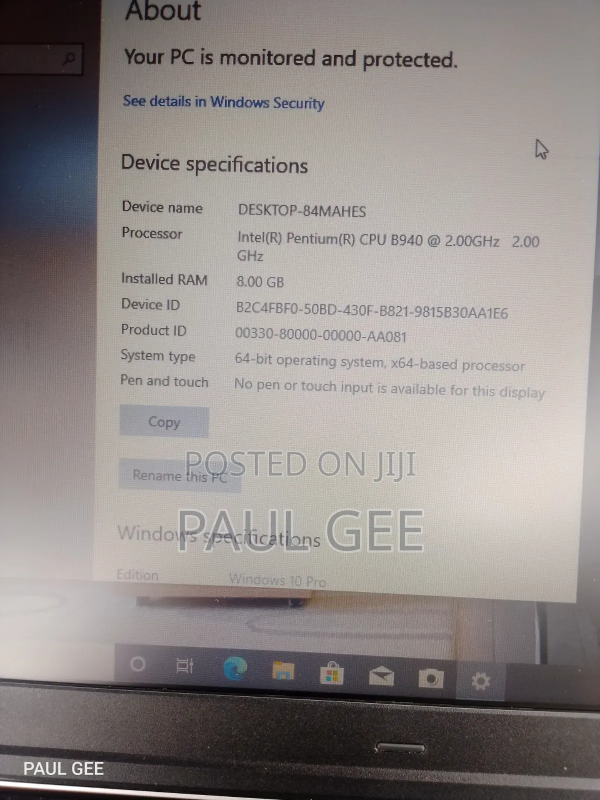 Laptop Lenovo ThinkPad L520 8GB Intel Pentium HDD 500GB