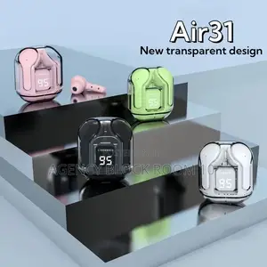 Wireless Bluetooth 5.3 In Ear Transparent Earphones - Black