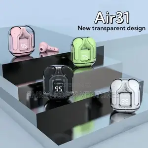 Wireless Bluetooth 5.3 in Ear Transparent Earphones - Black