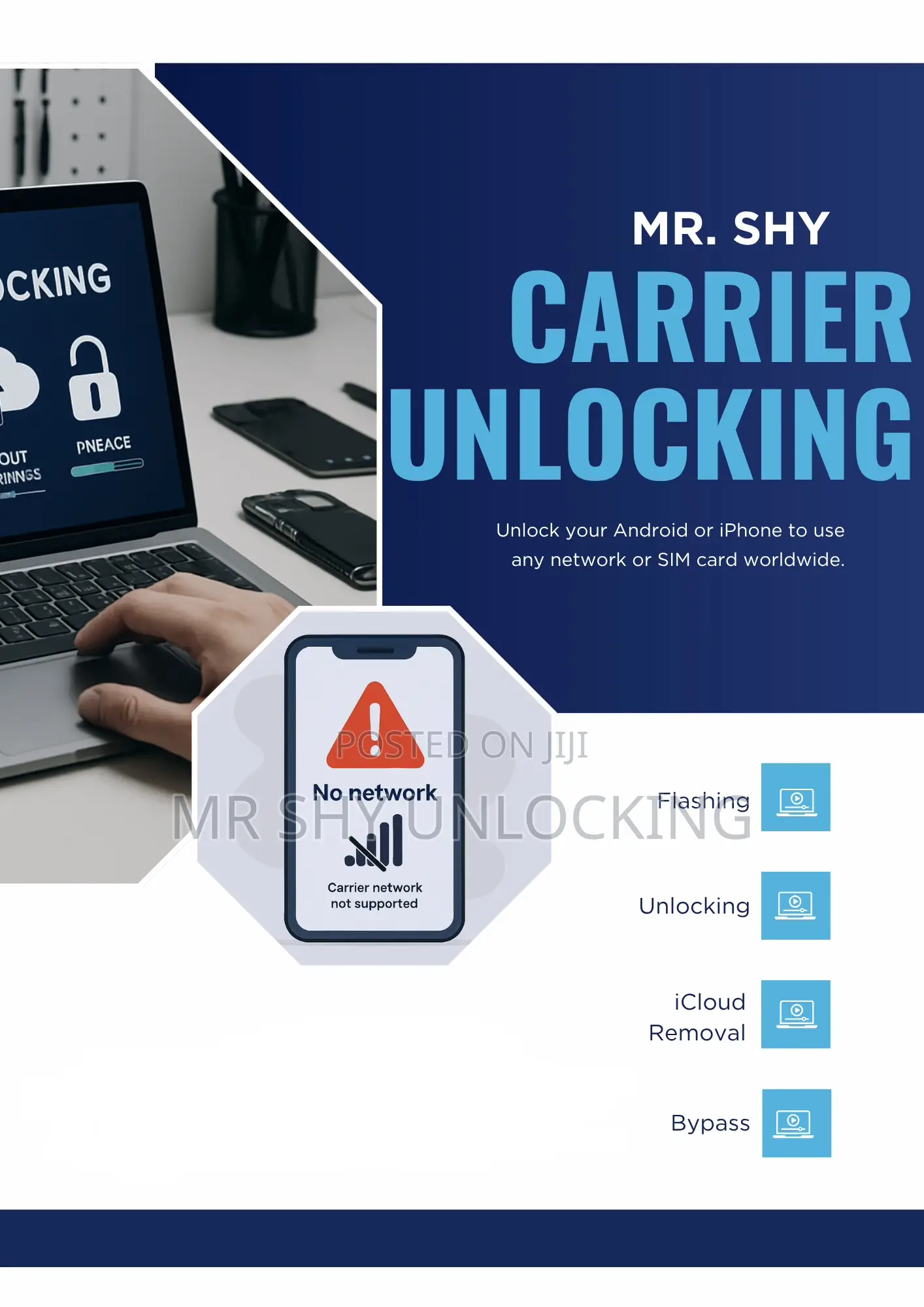 Unlocking/Flashing/Bypass/Icloud Removal