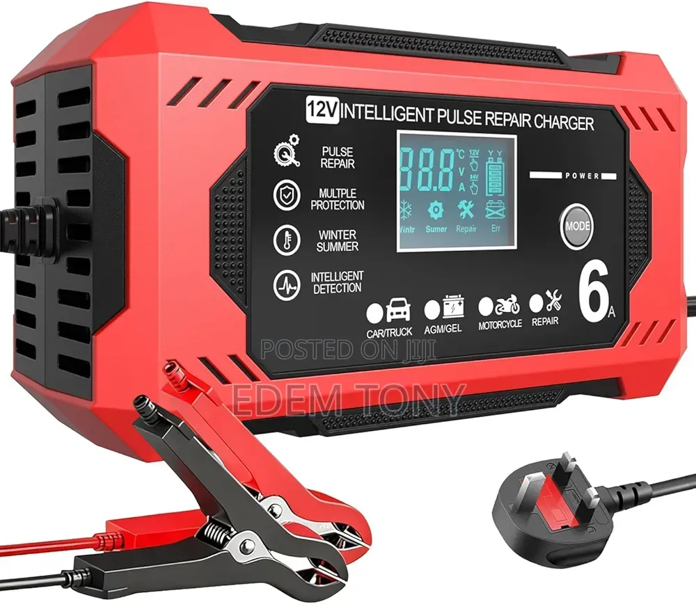 Car Battery Charger Maintainer 6a 12v Smart Battery Charger LCD