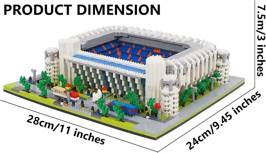 Santiago Bernabéu Stadium Miniature Building Block Set for Real Madrid
