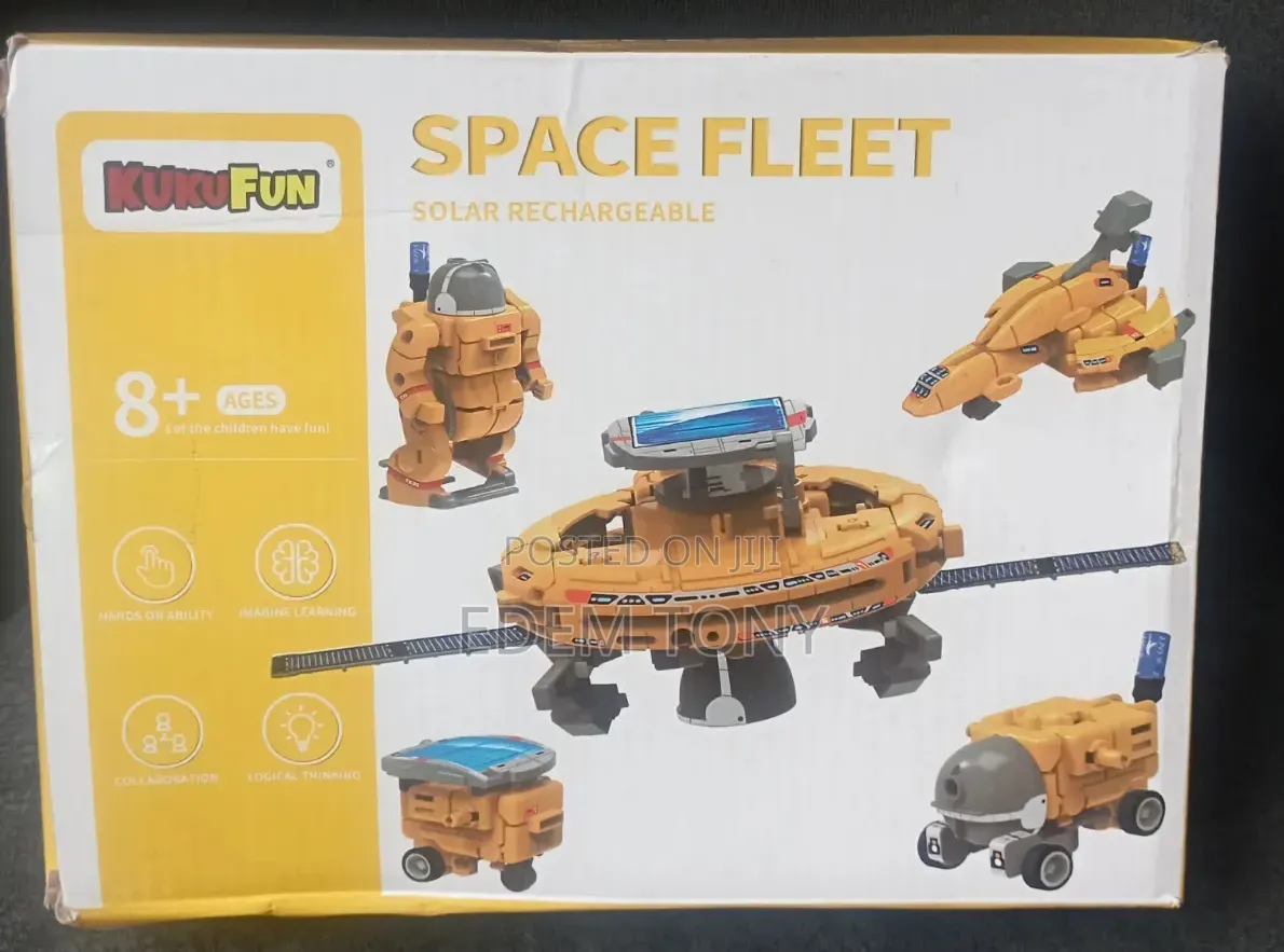 6-in-1 Solar Powered Space Fleet Stem Kit for Educational Building