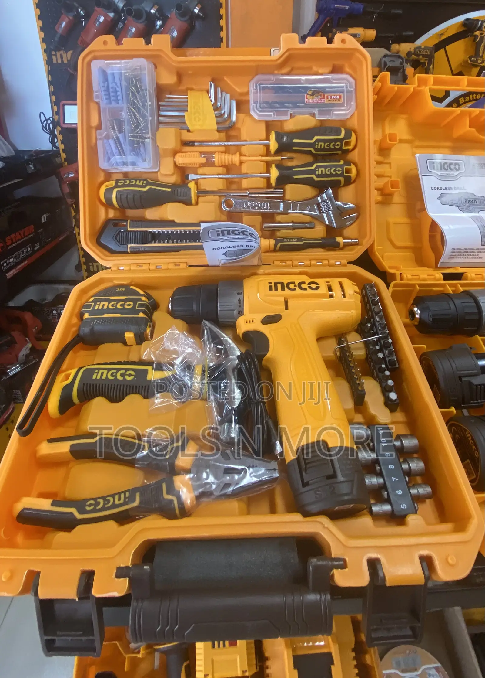 Ingco 12v Cordless Drill With Accessory Tools