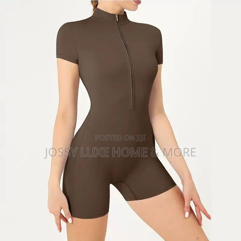 Zip-Up Spandex Romper
