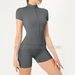 Zip-Up Spandex Romper