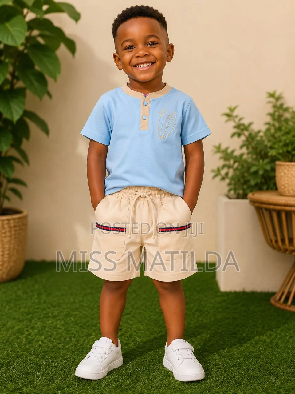 Casual Daily-Wear 2-Piece Shorts Set for Toddler Boys