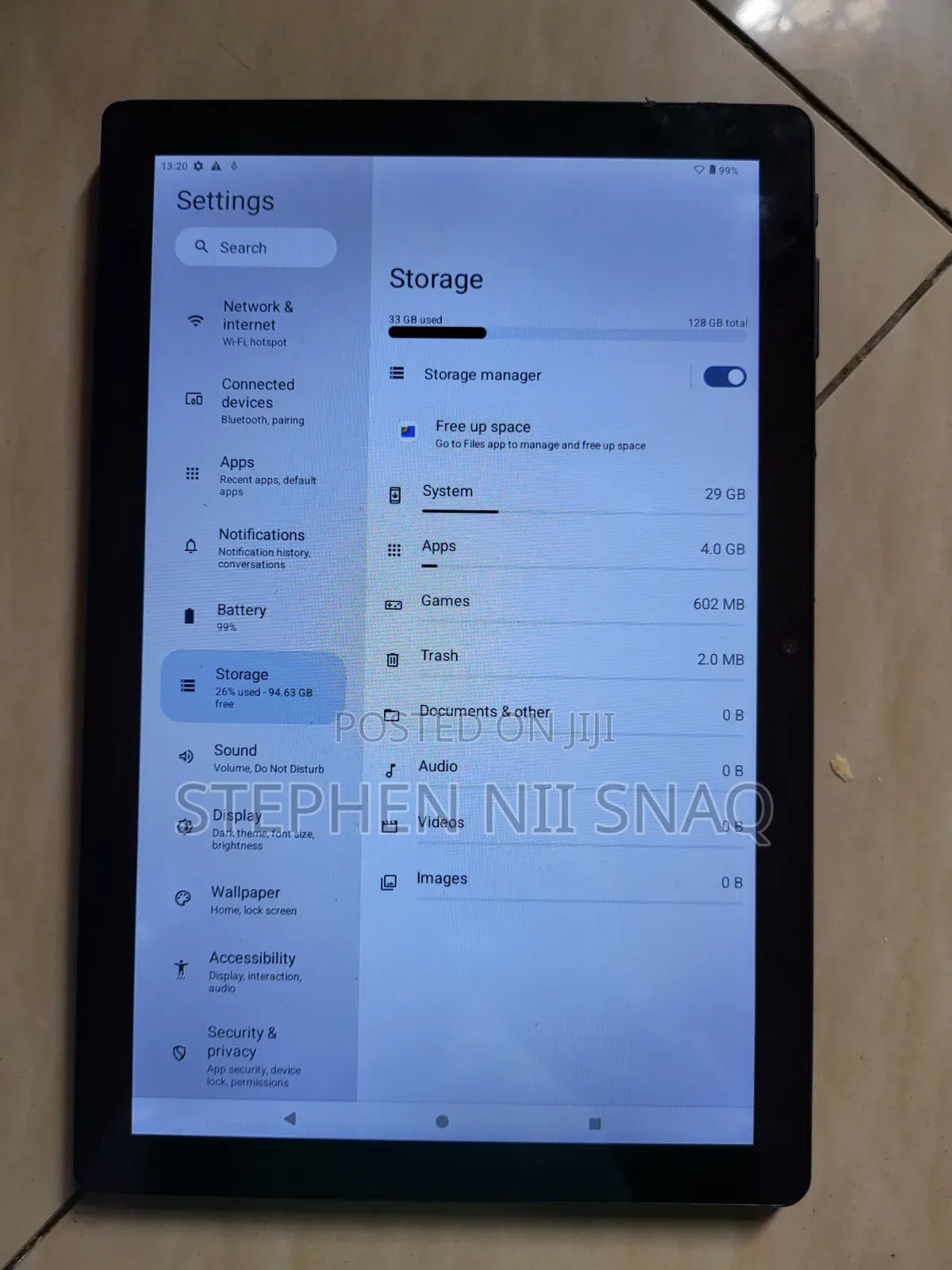 Tablet 128 GB Black
