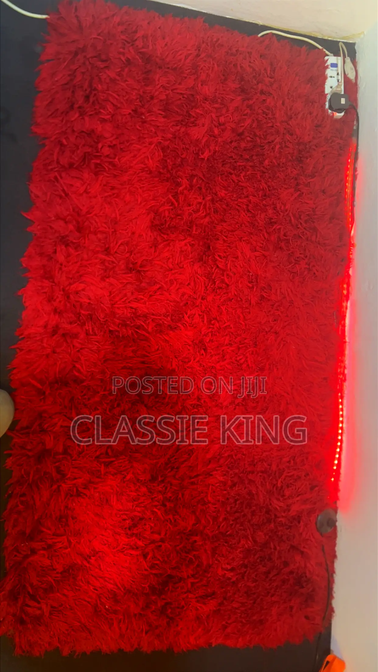 Very Fluffy Red Rug