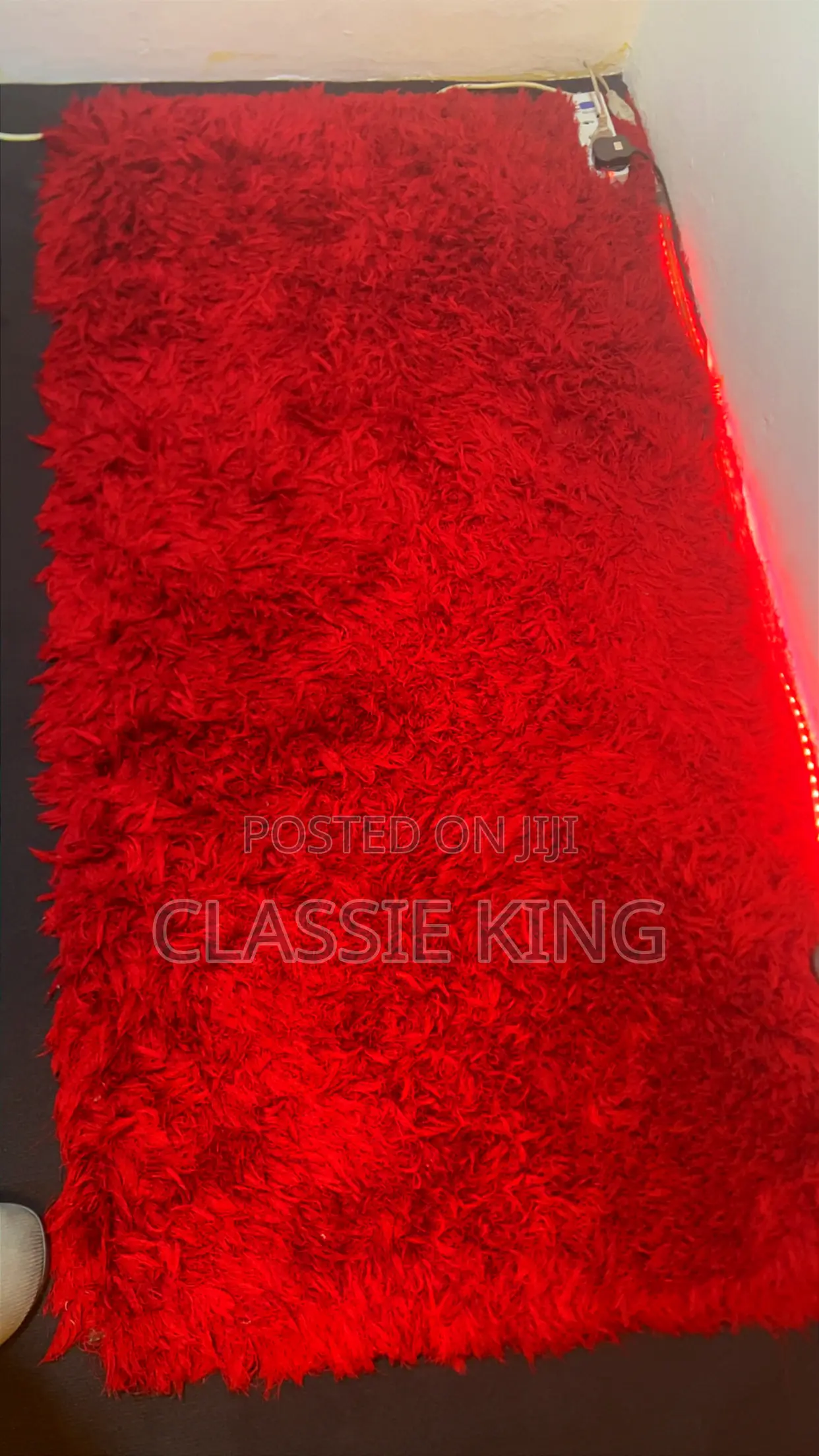 Very Fluffy Red Rug